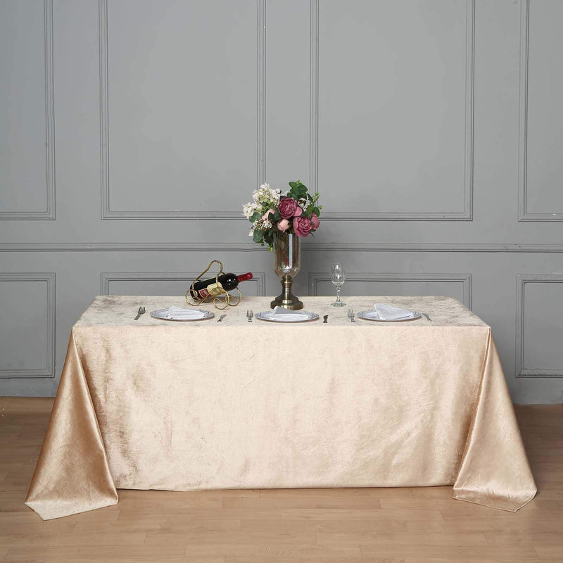90"x132" Premium Velvet Rectangular Tablecloth
