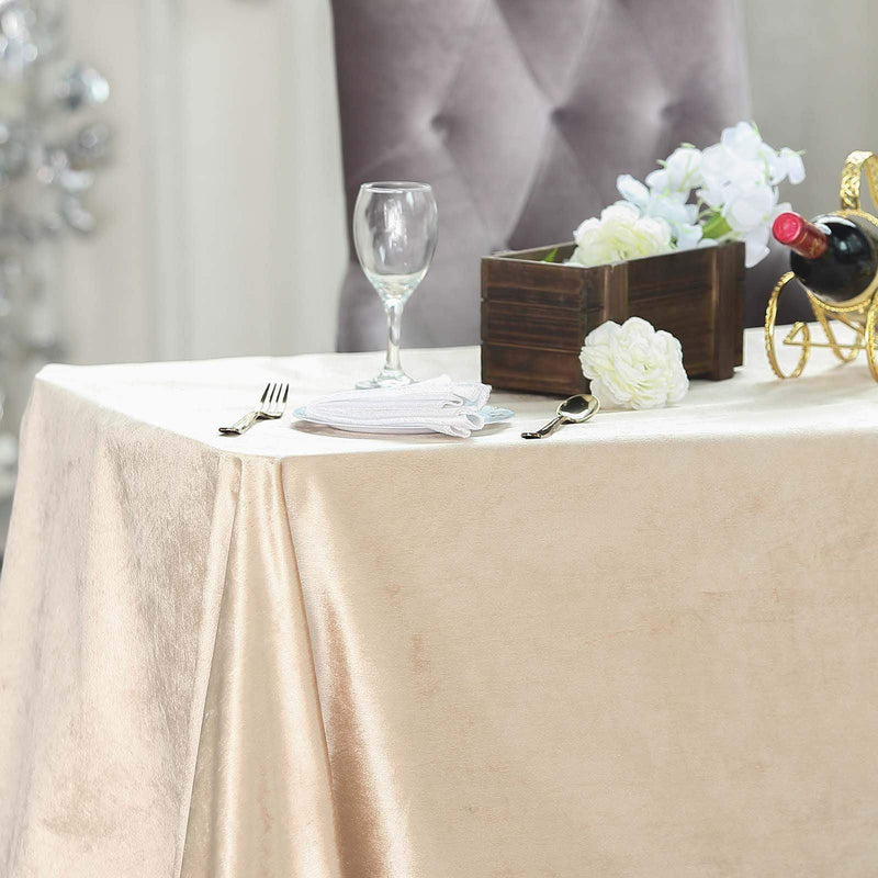 90"x132" Premium Velvet Rectangular Tablecloth