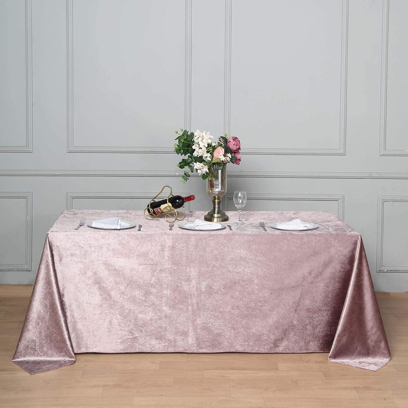90"x132" Premium Velvet Rectangular Tablecloth