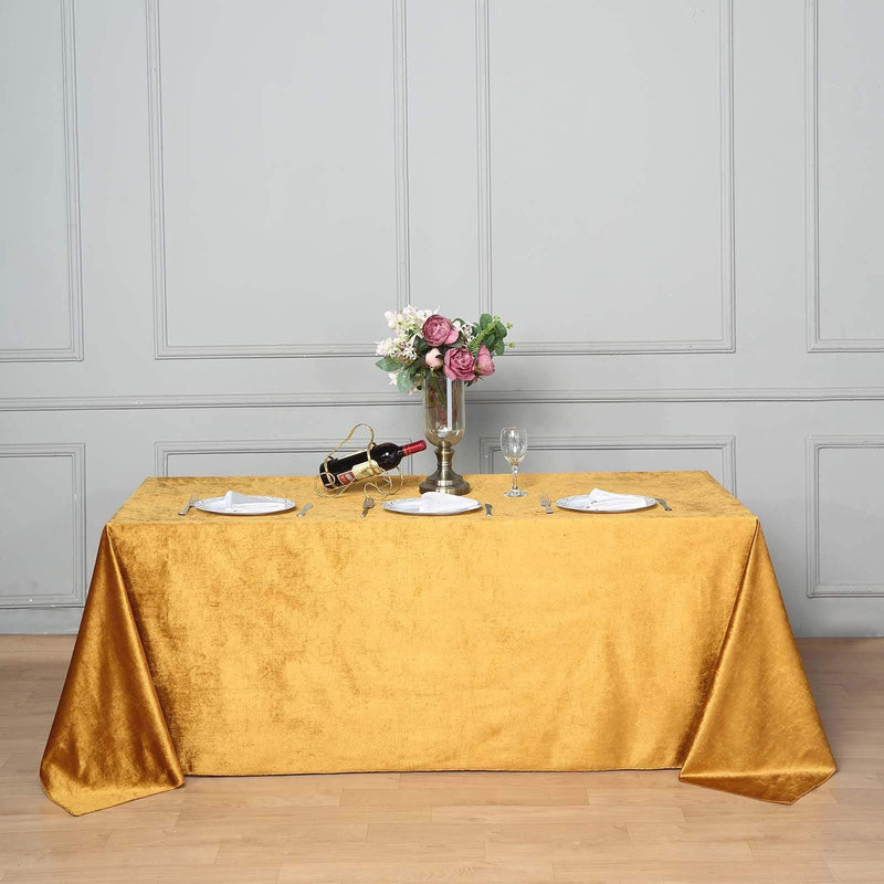 90"x132" Premium Velvet Rectangular Tablecloth