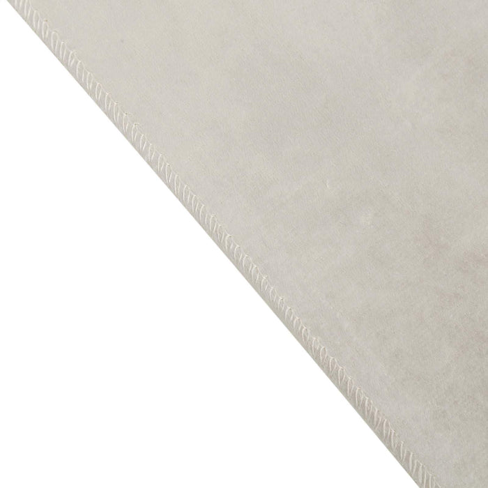 90"x132" Premium Velvet Rectangular Tablecloth - Ivory TAB_VEL_90132_IVR