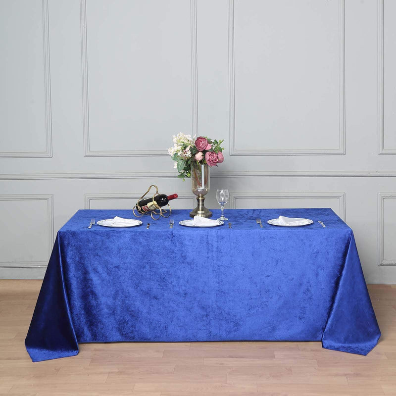 90"x132" Premium Velvet Rectangular Tablecloth