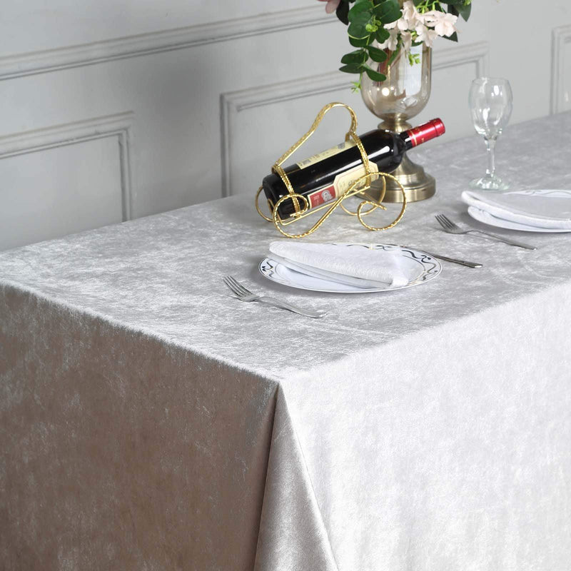 90"x132" Premium Velvet Rectangular Tablecloth