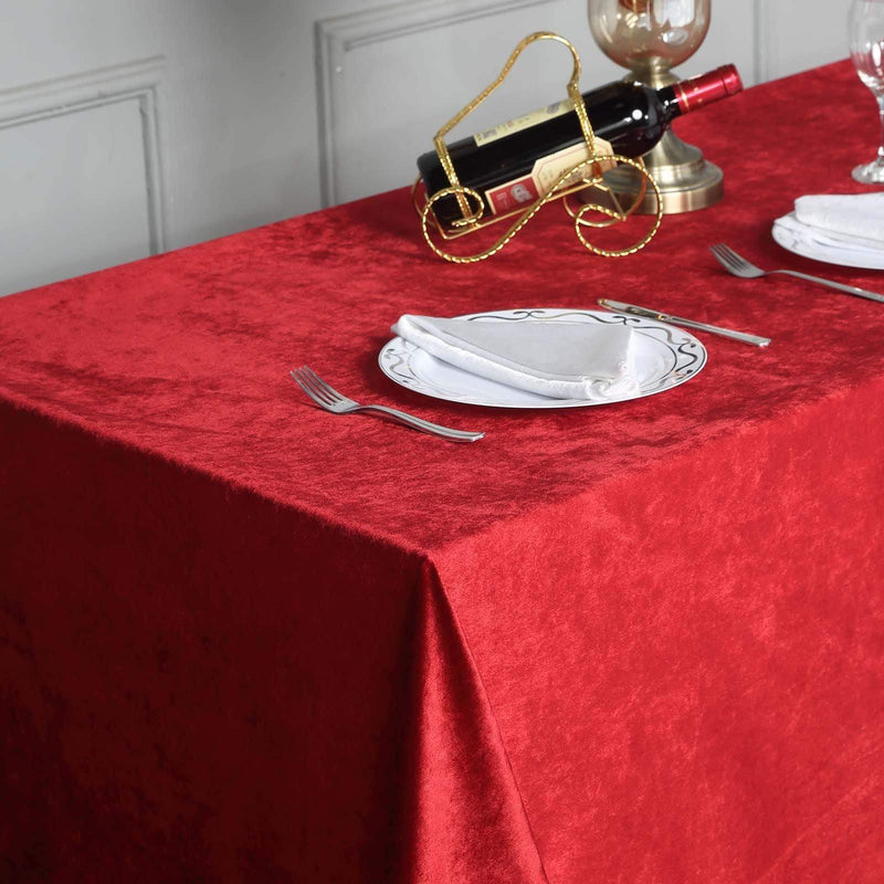 90"x132" Premium Velvet Rectangular Tablecloth