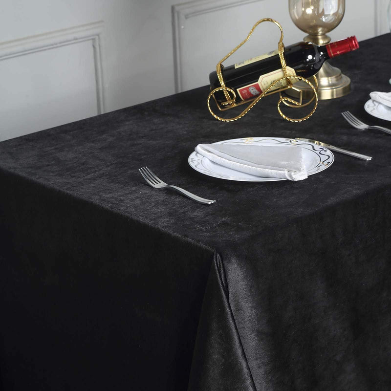 90"x132" Premium Velvet Rectangular Tablecloth