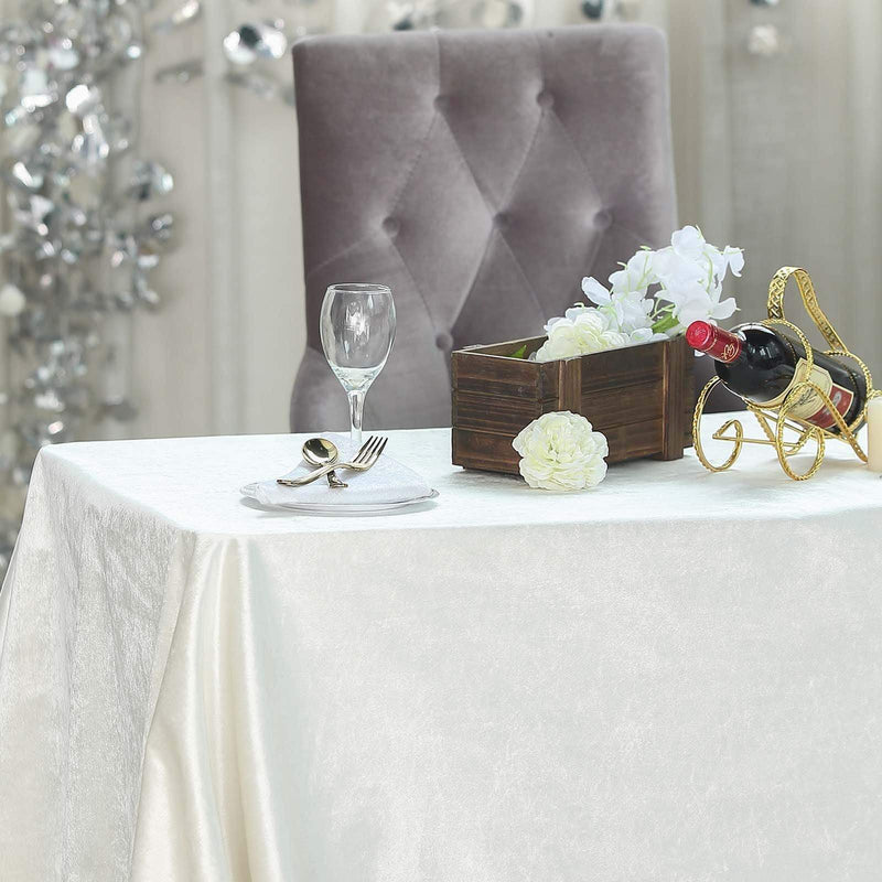 90"x132" Premium Velvet Rectangular Tablecloth