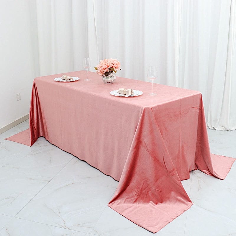 90"x132" Premium Velvet Rectangular Tablecloth