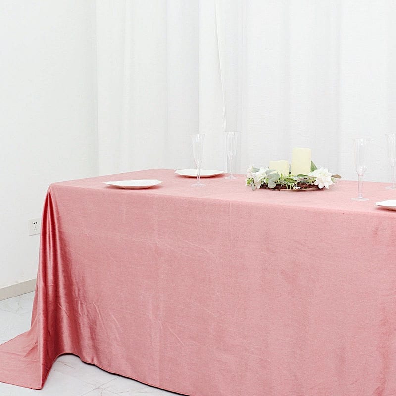90"x132" Premium Velvet Rectangular Tablecloth
