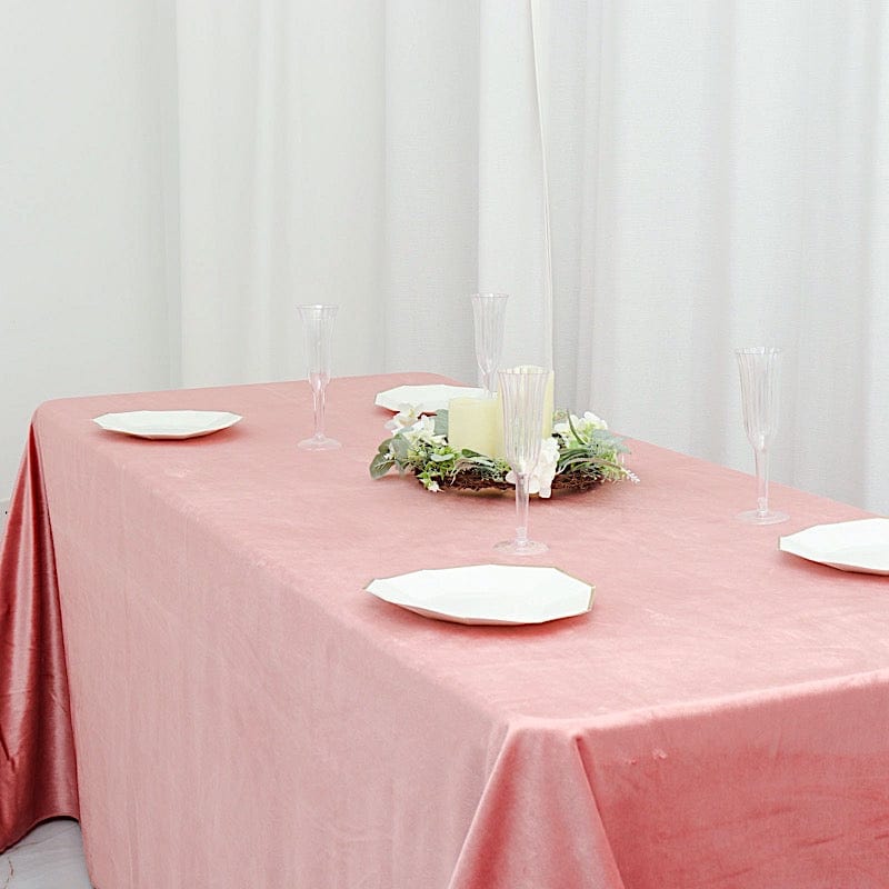 90"x132" Premium Velvet Rectangular Tablecloth