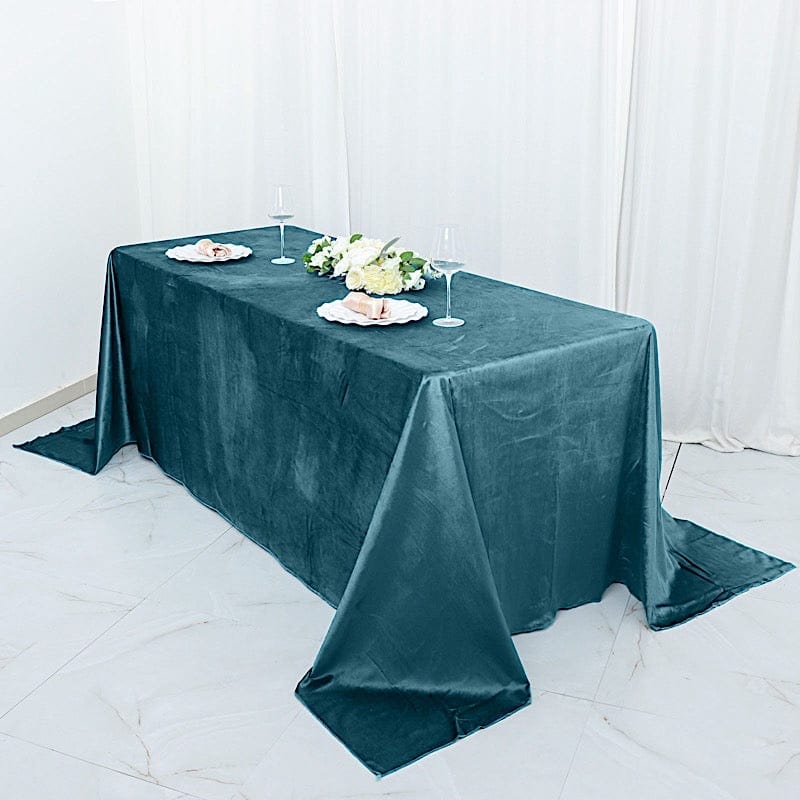 90"x132" Premium Velvet Rectangular Tablecloth