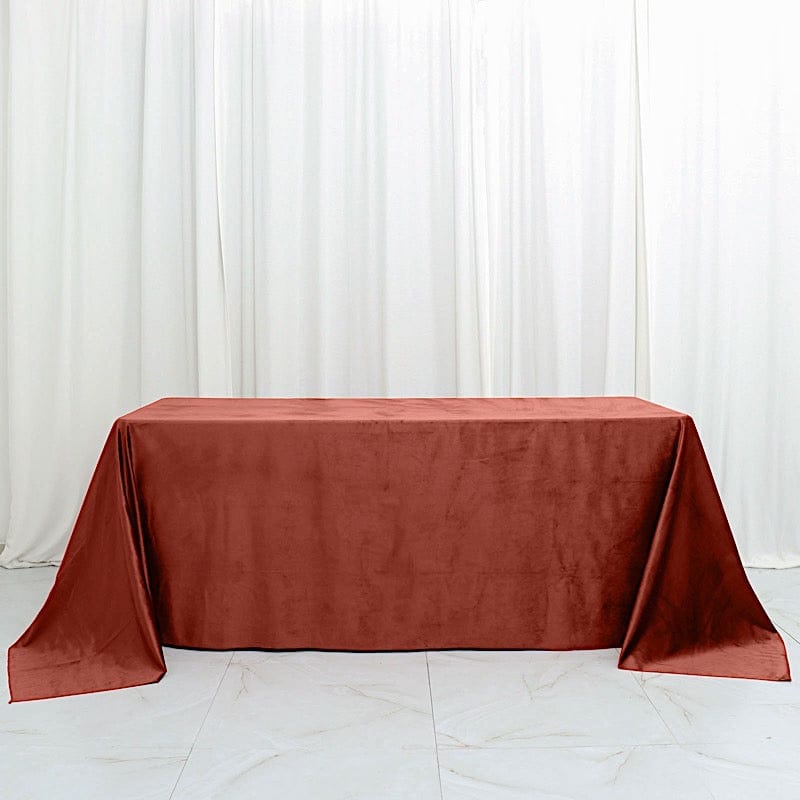 90"x132" Premium Velvet Rectangular Tablecloth