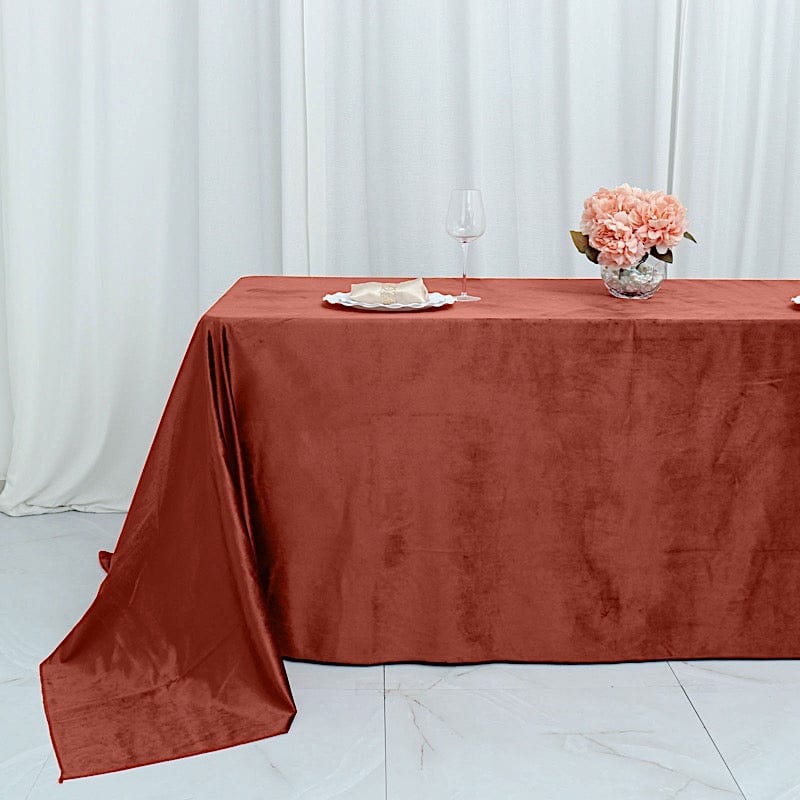 90"x132" Premium Velvet Rectangular Tablecloth