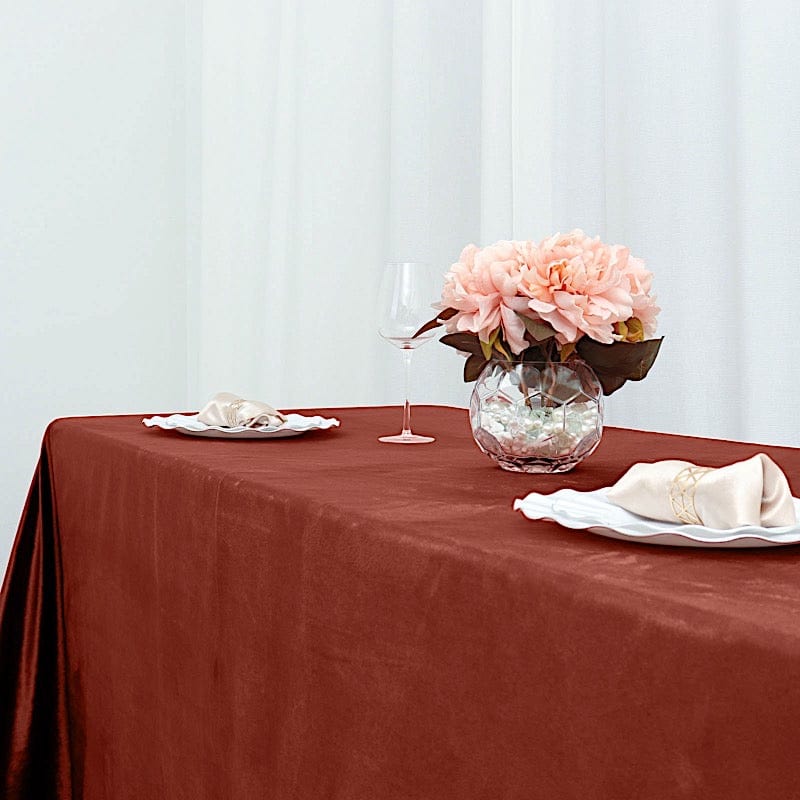 90"x132" Premium Velvet Rectangular Tablecloth