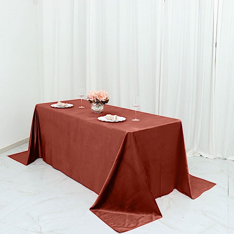 90"x132" Premium Velvet Rectangular Tablecloth