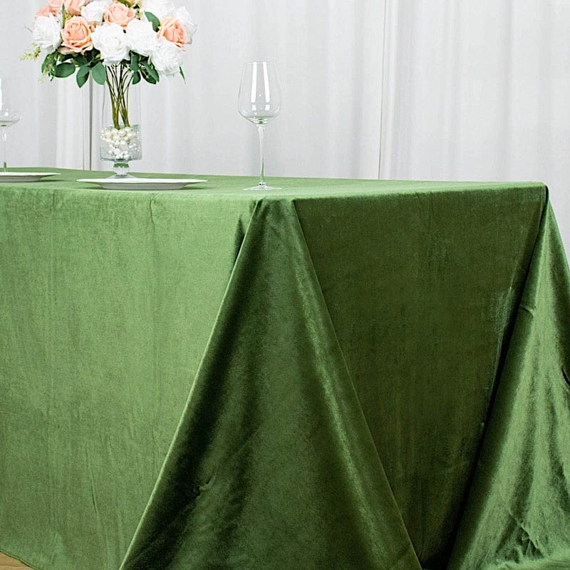 90"x132" Premium Velvet Rectangular Tablecloth