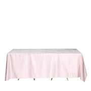 90"x132" Premium Velvet Rectangular Tablecloth - Blush TAB_VEL_90132_046