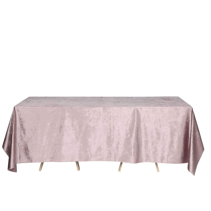 90"x132" Premium Velvet Rectangular Tablecloth TAB_VEL_90132_MAUV