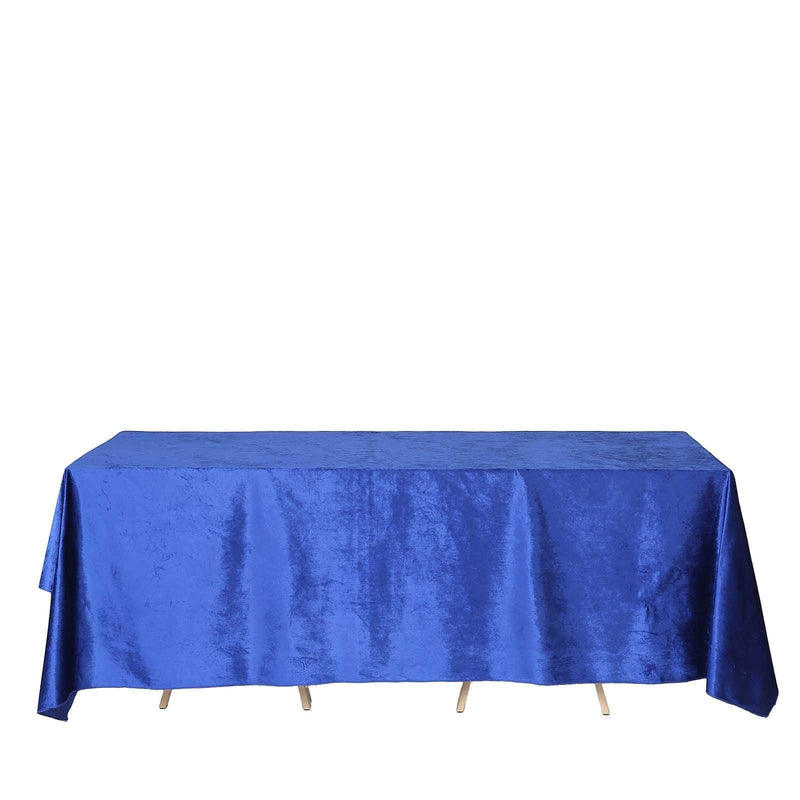 90"x132" Premium Velvet Rectangular Tablecloth - Royal Blue TAB_VEL_90132_ROY