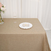 90"x132" Rectangular Faux Burlap Polyester Tablecloth - Natural TAB_JUTE03_90132_NAT