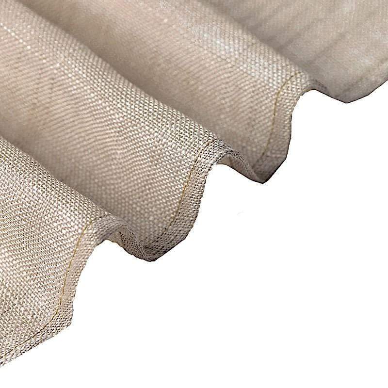 90"x132" Rectangular Premium Faux Burlap Polyester Tablecloth