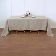 90"x132" Rectangular Premium Faux Burlap Polyester Tablecloth