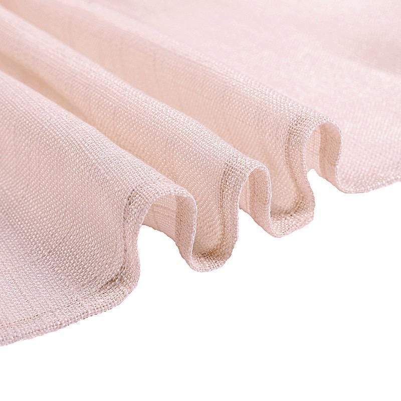 90"x132" Rectangular Premium Faux Burlap Polyester Tablecloth