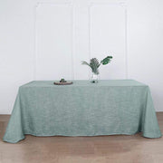 90"x132" Rectangular Premium Faux Burlap Polyester Tablecloth
