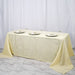90"x132" Rectangular Premium Faux Burlap Polyester Tablecloth - Ivory TAB_JUTE02_90132_IVR