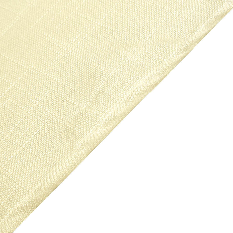 90"x132" Rectangular Premium Faux Burlap Polyester Tablecloth - Ivory TAB_JUTE02_90132_IVR