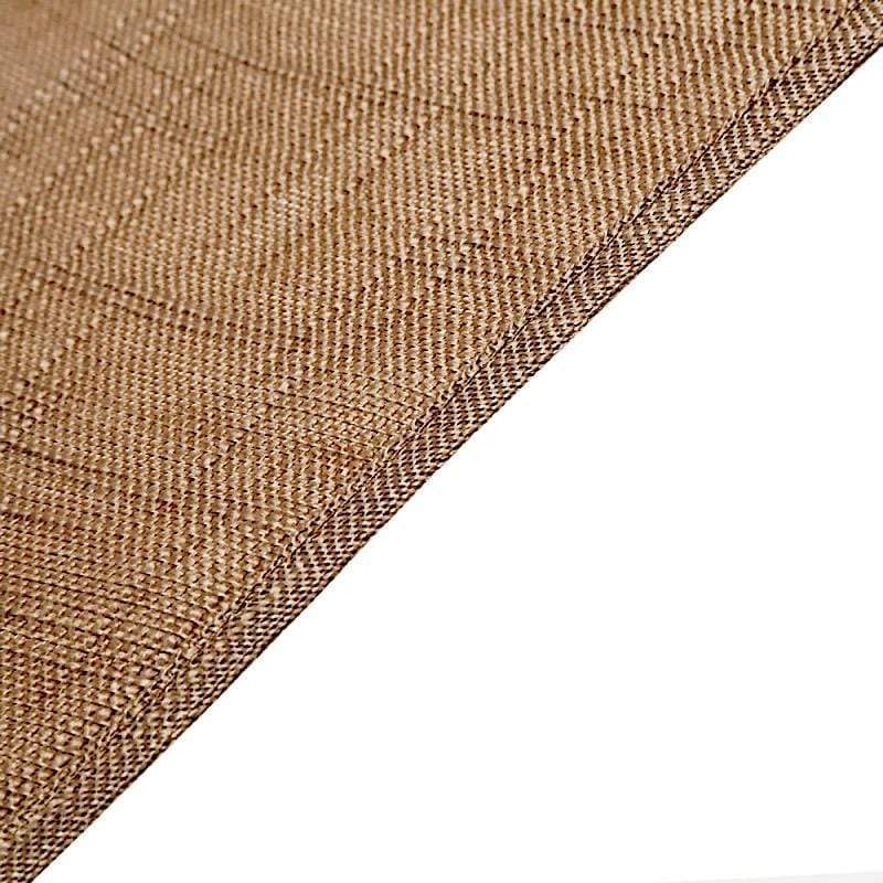 90"x132" Rectangular Premium Faux Burlap Polyester Tablecloth