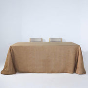 90"x132" Rectangular Premium Faux Burlap Polyester Tablecloth