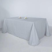 90"x132" Rectangular Premium Faux Burlap Polyester Tablecloth