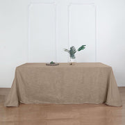 90"x132" Rectangular Premium Faux Burlap Polyester Tablecloth