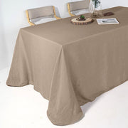 90"x132" Rectangular Premium Faux Burlap Polyester Tablecloth