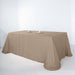 90"x132" Rectangular Premium Faux Burlap Polyester Tablecloth - Taupe Brown TAB_JUTE02_90132_063