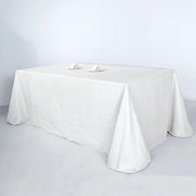 90"x132" Rectangular Premium Faux Burlap Polyester Tablecloth