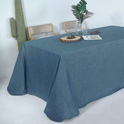 90"x132" Rectangular Premium Faux Burlap Polyester Tablecloth