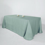 90"x132" Rectangular Premium Faux Burlap Polyester Tablecloth