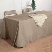 90"x132" Rectangular Premium Faux Burlap Polyester Tablecloth