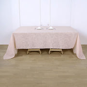 90"x132" Rectangular Premium Faux Burlap Polyester Tablecloth TAB_JUTE02_90132_046