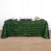 90"x132" Taffeta Rectangular Tablecloth with Leaf Petals Design