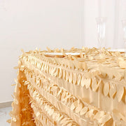 90"x132" Taffeta Rectangular Tablecloth with Leaf Petals Design