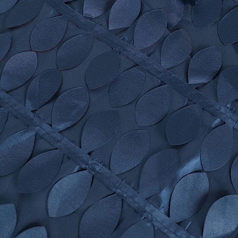 90"x132" Taffeta Rectangular Tablecloth with Leaf Petals Design