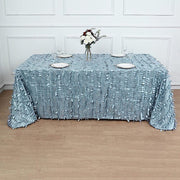 90"x132" Taffeta Rectangular Tablecloth with Leaf Petals Design