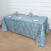 90"x132" Taffeta Rectangular Tablecloth with Leaf Petals Design