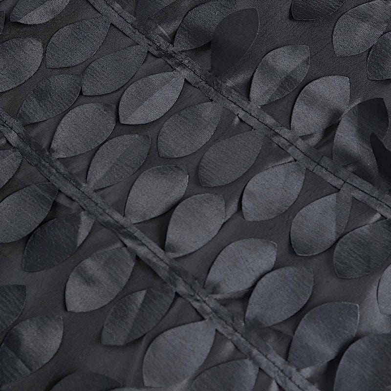 90"x132" Taffeta Rectangular Tablecloth with Leaf Petals Design