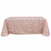 90"x132" Taffeta Rectangular Tablecloth with Leaf Petals Design TAB_LEAF_90132_080