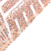 90"x132" Tulle Rectangular Tablecloth with Sequins and Geometric Pattern