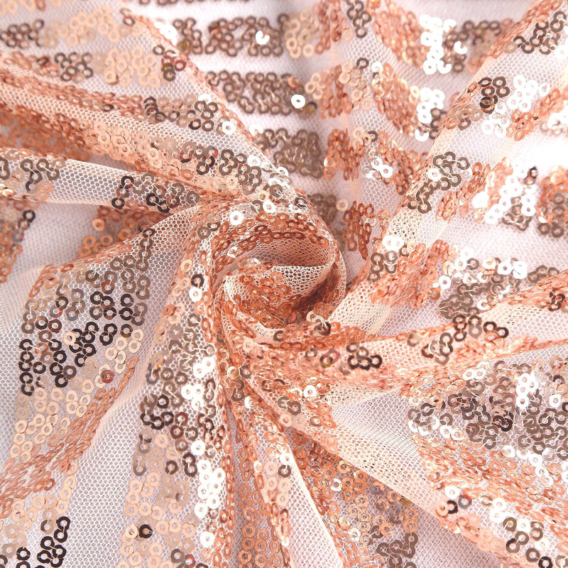 90"x132" Tulle Rectangular Tablecloth with Sequins and Geometric Pattern