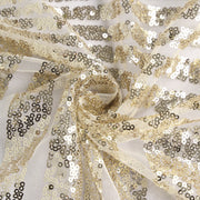 90"x132" Tulle Rectangular Tablecloth with Sequins and Geometric Pattern